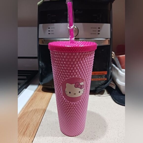 Tik Tok  Viral Hello Kitty Pink Studded Tumbler Cup - Picture 6 of 6